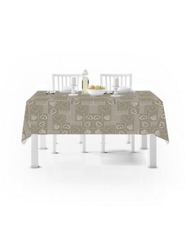 Tovaglia da cucina fantasia shabby con cuoricini - coordinato arredo cucina