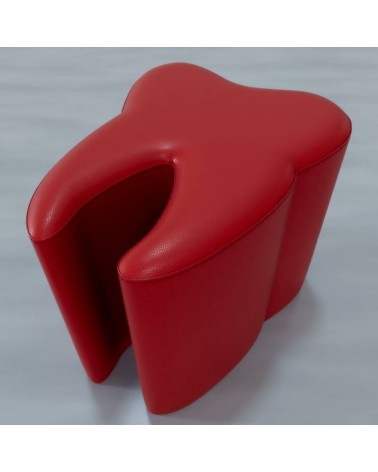 POUF_dente_rosso